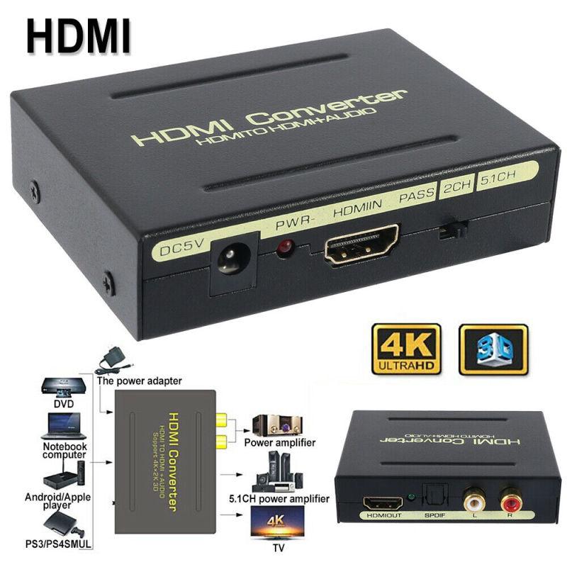 HDMI-совместим с оптическим SPDIF RCA, аналоговым аудиоэкстрактором, преобразователем, разветвителем 1080P