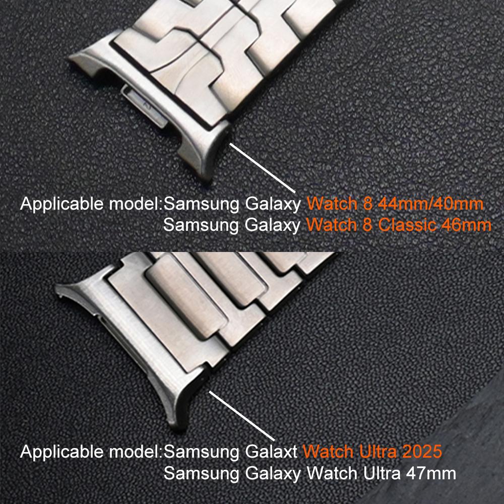 Кожаный ремешок для Samsung Galaxy Watch 8 44мм 40мм 8 Classic 46мм Аксессуар для умных часов Galaxy Ultra 47мм 2025 Магнитный ремешок