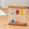 Песочные часы для чистки зубов в деревянной рамке на 1/3/5 минут 3-в-1 детские песочные часы цветные креативные песочные часы
