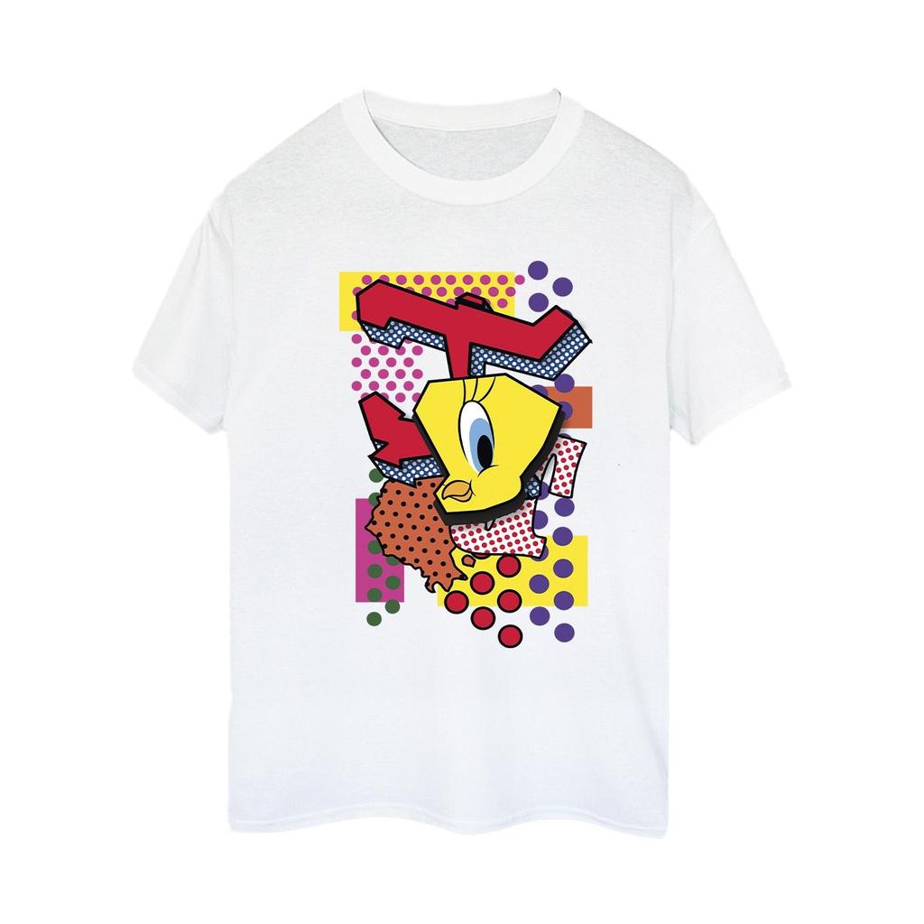 Looney Tunes Womens/Ladies Tweety Pop Art Cotton Boyfriend T-Shirt