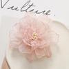 2Pcs Pink Artificial Flowers DIY Wedding Dress Clothing Shoes Hats Hairpin Jewelry Accessories Fabric 9CM Wide