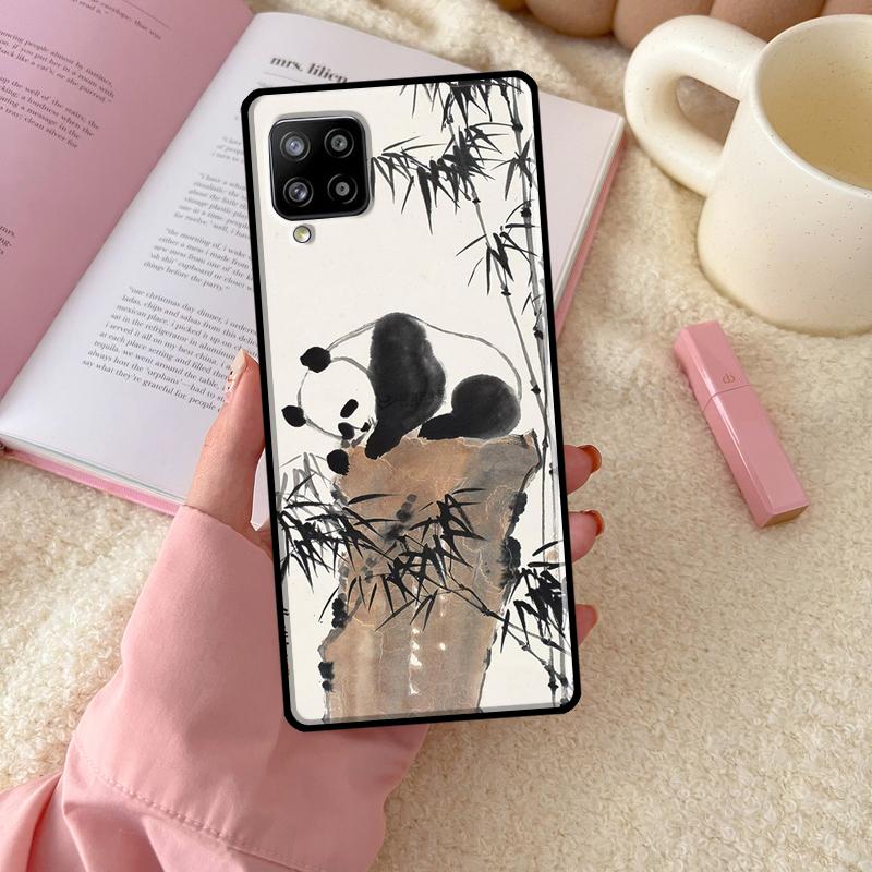 Китайский Медведь Панда Для Samsung Galaxy A55 A35 A15 A32 A12 A22 A52 A54 A34 A14 A56 A36 A26 A16 A13 A53 A06 Чехол
