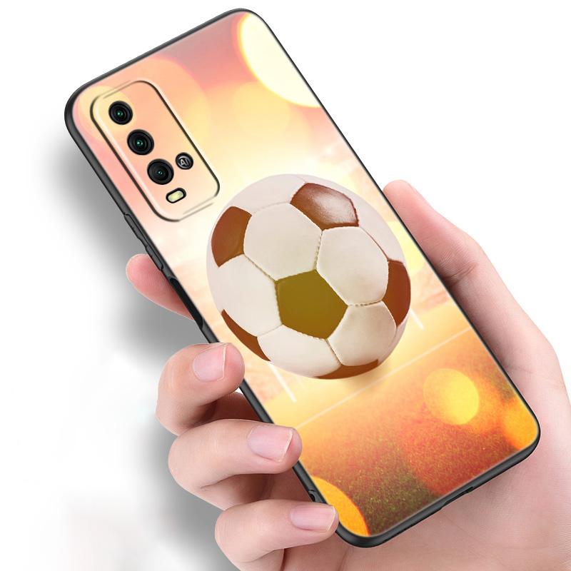 Силиконовый чехол для телефона с огненным футбольным мячом для Xiaomi Redmi Note 11 10 9 8 Pro 11T 10T 10S 9S 8T 9 9A 9C 9T, черный чехол