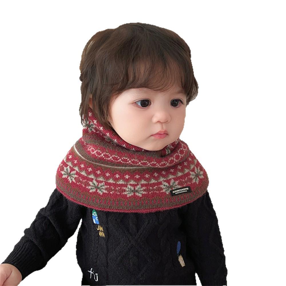Children's Thick Knit Neck Gaiter Scarf with Ear Loops - Warm, Windproof, and Trendy