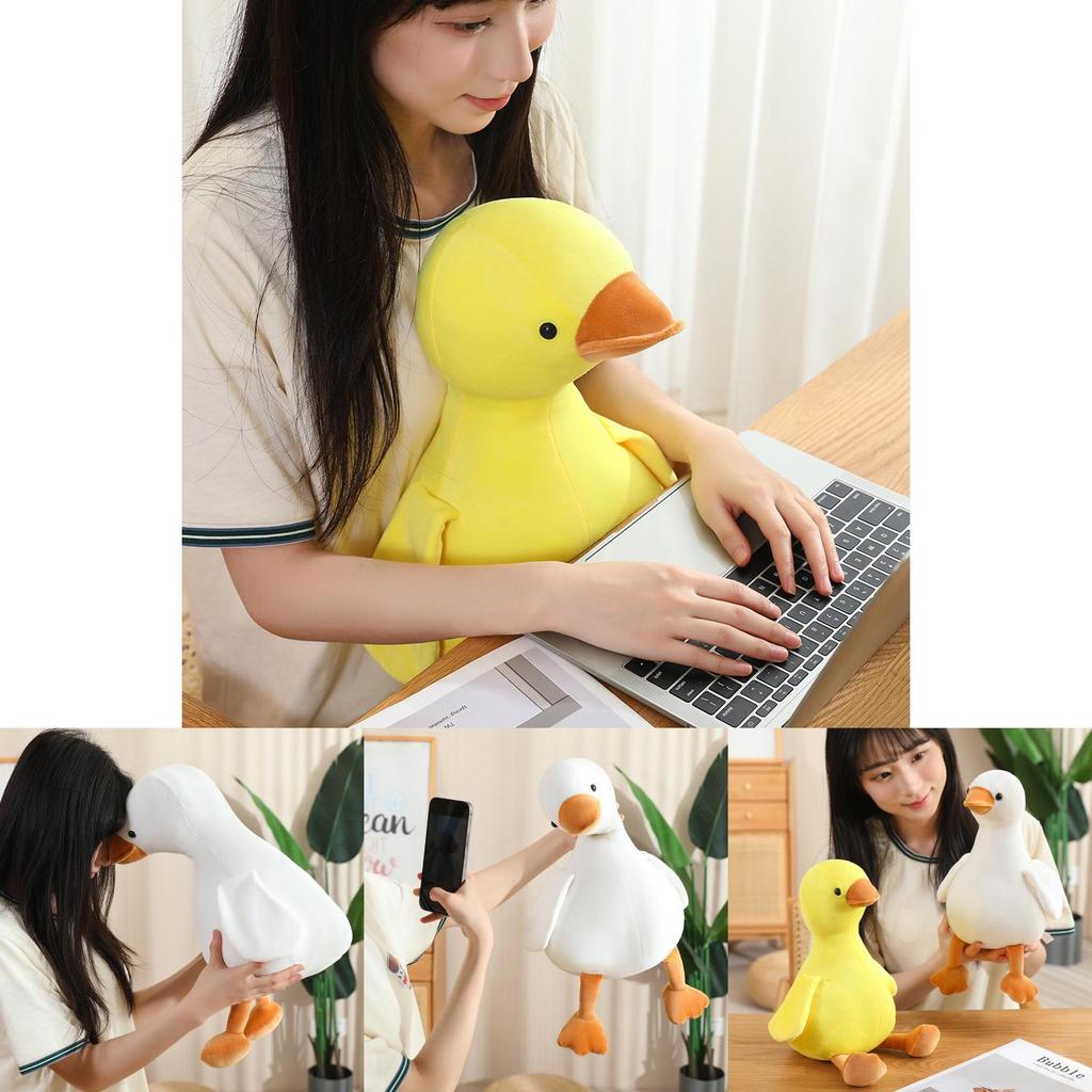 Plush Animal Toy White Duck Soft Stuffed Doll Childrens Comforter Gift