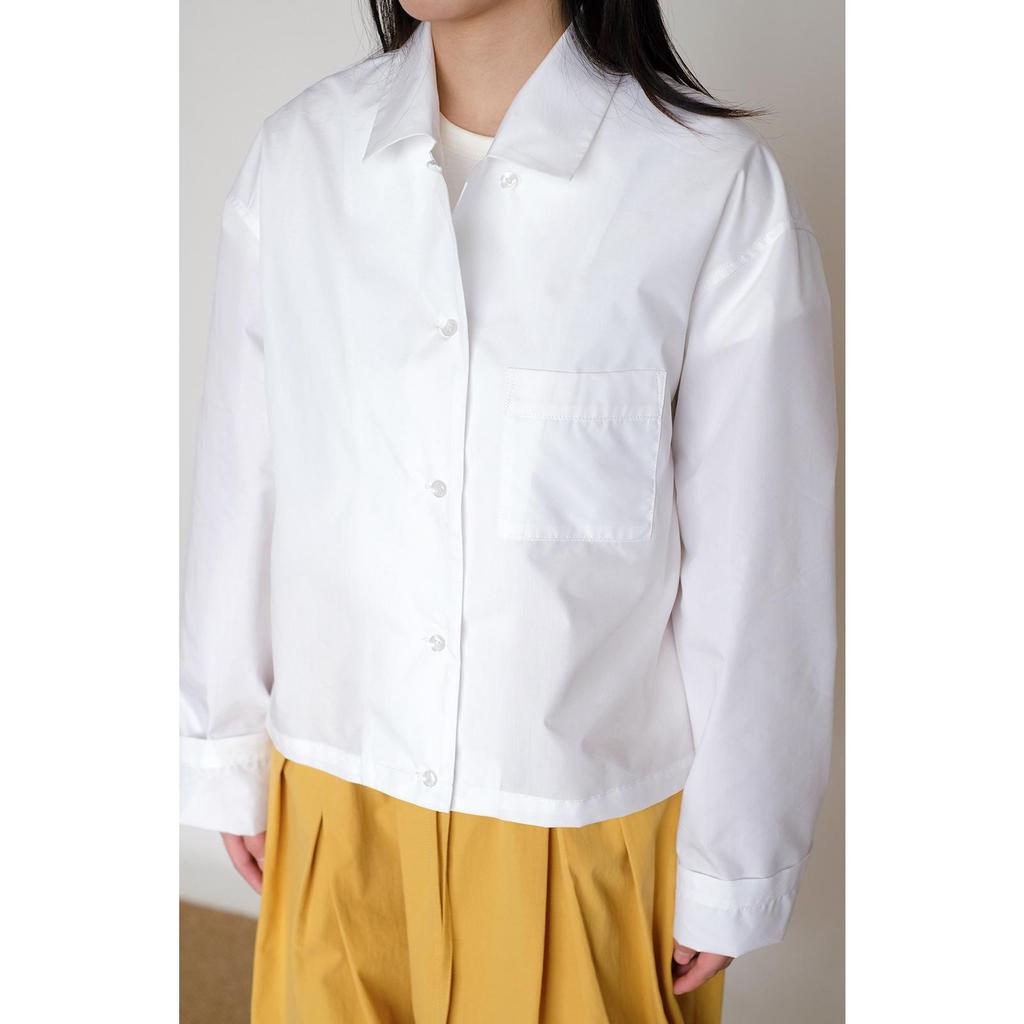 Korean Miu-Style All-Cotton Long Sleeve Short Shirt for Women – Versatile Spring Layering