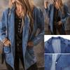 Fashionable Western Style Women's Denim Jacket with Slim Fit and Single Button Design