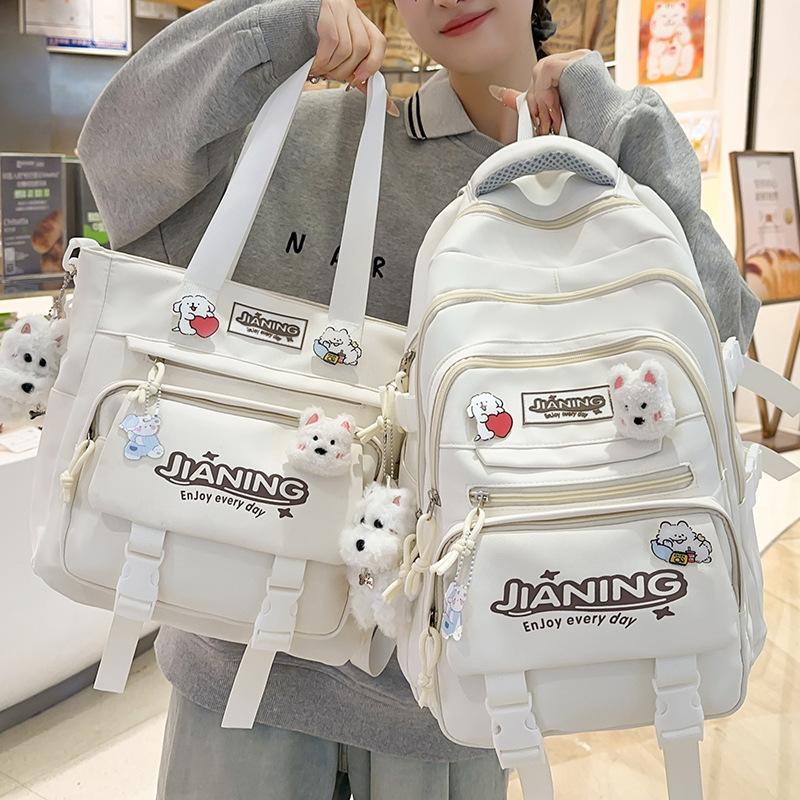 Детские школьные ранцы Ученики начальной школы Девочки Ученики средней школы Большая вместимость Грязеотталкивающий Рюкзак из двух частей