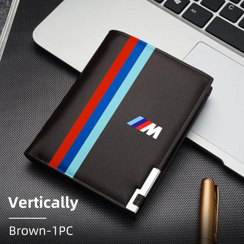 BAGE7 Car Sticker Hot For BMW Men Leather Wallet Slim License Bank Card Storage Purse Car Accessories For BMW M X1 X3 X5 X6 X7 E30 E90