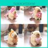 Capybara Pink Plush Keychain Toy With Watermelon Pattern Kid Collectors Doll