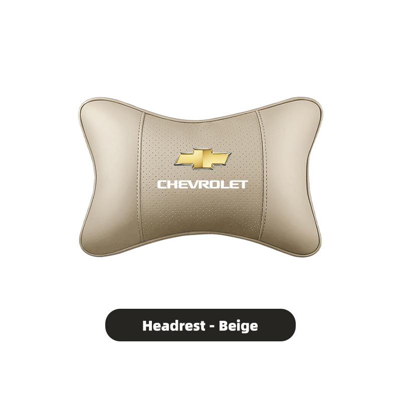 Car Leather Seat Headrest Neck Pillow Head Cushioning For Chevrolet Cruze Spark Captiva Suburban Camaro Malibu Silverado Tahoe