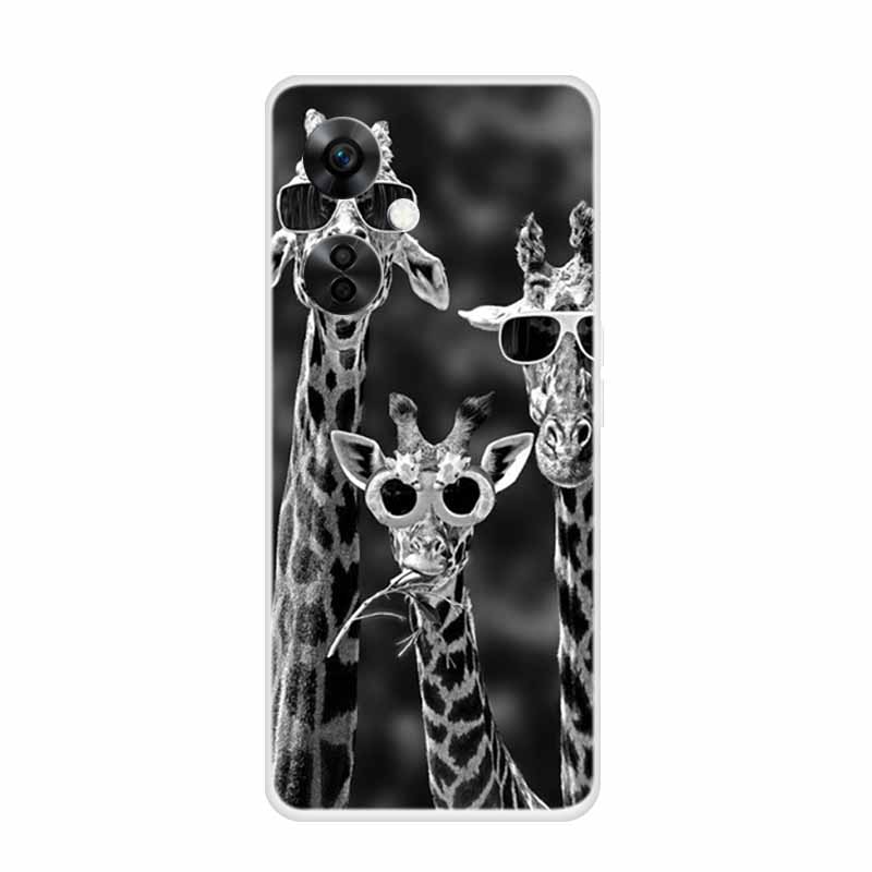 For OnePlus Nord CE 3 Lite 5G Cases Wolf Clear Soft TPU Silicone Phone Cover For One Plus Nord CE 3 5G Case Transparent Etui