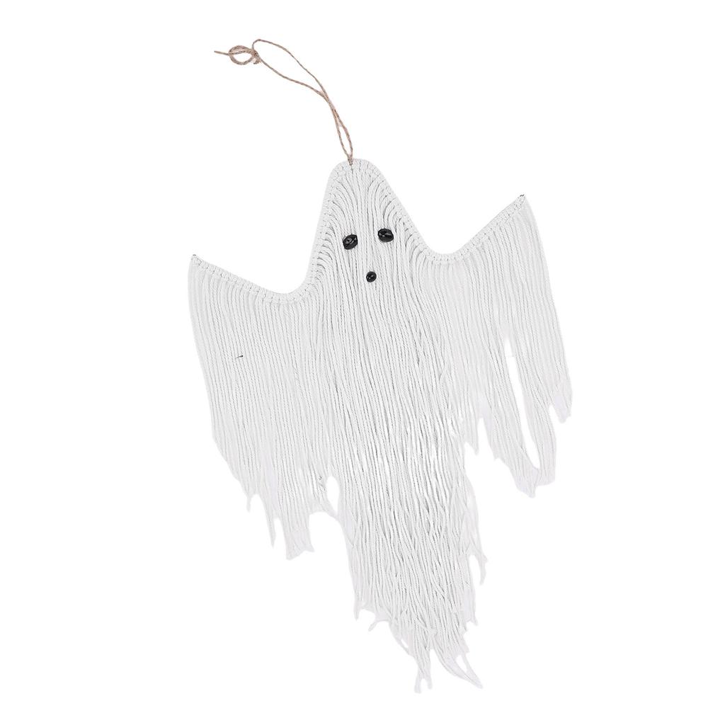Подвесное украшение-призрак в жутком бохо-стиле, ручной работы из хлопковой веревки, для настенного искусства, праздничной двери, окна