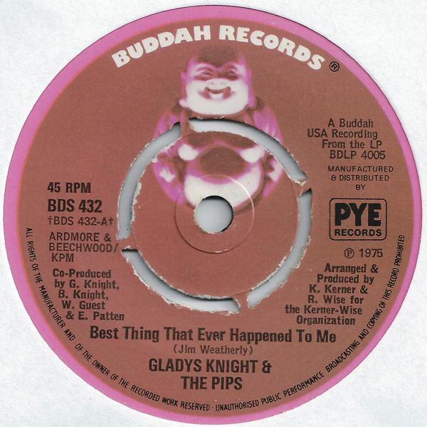 7inch Record GLADYS KNIGHT & THE PIPS - Best Thing That Ever Happened To Me BDS432 Buddah Records 1975 UK Soul/Funk Used