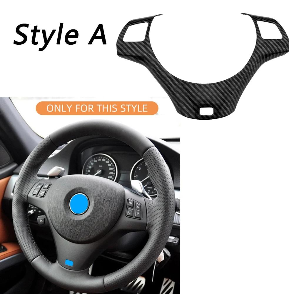 For BMW E90 E92 E93 E87 1 3 Series 2005 - 2012 Steering Wheel Panel Sticker Cover Decoration Trim Interior Accessories