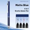 Fashion 3 Colors Ink Gravity Sensing Pen Press Type Metal Multi-Function Pen 4 in 1 Gel Pen Student Gift
