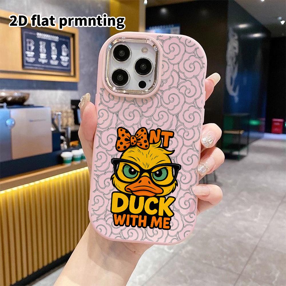 Phone case: 2D flat case suitable for iPhone 18, 17, 16, 15, 14, 13 Pro cases, couple styles, Angry Duck, Christmas and Halloween gifts