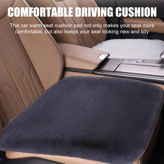 Утолщенный плюшевый комплект подушек для автомобильных сидений, противоскользящий дизайн, влагоотводящие, простая установка, мягкие и пушистые чехлы для передних и задних сидений