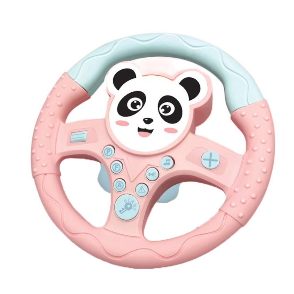 Multi Functional Cartoon Copilot Steering Wheel Montessori Simulate Driving Car Toy Children Gift