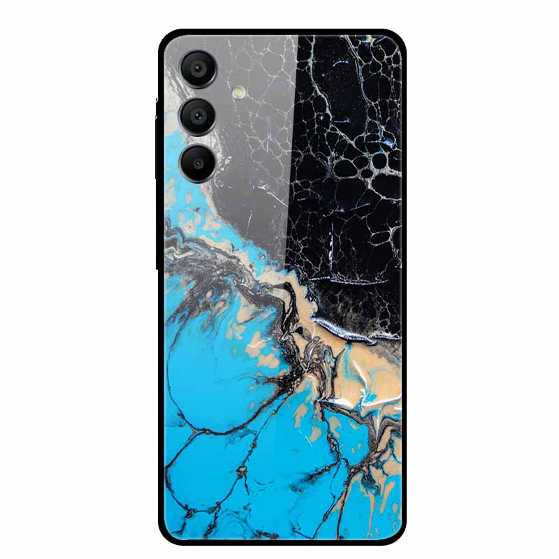 For Samsung Galaxy A16 5G Tempered Glass Case Back Cover Hard Phone Cases for SamsungA16 6.7" Fundas Fashion Protector New Coque