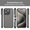 For iPhone 15 Pro Case Drop Proof Airbags Frosted Translucent PC+TPU Phone Back Cover