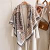 Fashion Versatile Women'S Imitation Cashmere Warm Square Scarf Printing High-End Elegant Air Conditioner Shawl Scarf