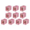 A ABSOPRO 10 Pcs Box Mini Box Fuse 30A Universal Pickup Truck Car SUV Durable Plastic Metal Pink