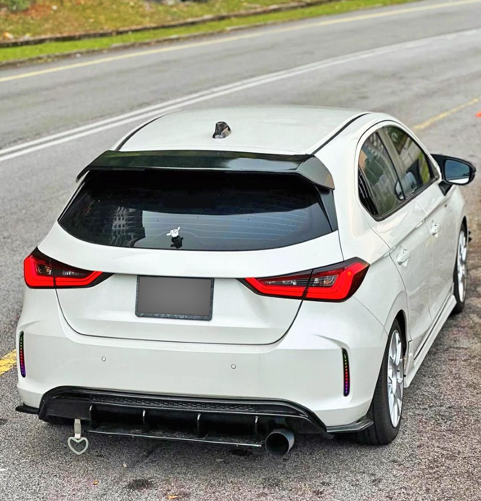 Совместим с 20 моделями Honda CITY, задний спойлер Fengfan RS: большой спойлер на хэтчбек, верхний дефлектор на стекло, задний диффузор, аксессуары для обвеса кузова.