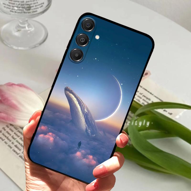 Чехол для Samsung Galaxy M35 5G SM-M356B Милый Животный Силиконовый ТПУ Матовый Чехол для Телефона Для Samsung M55 M55S M34 Бампер Оболочка