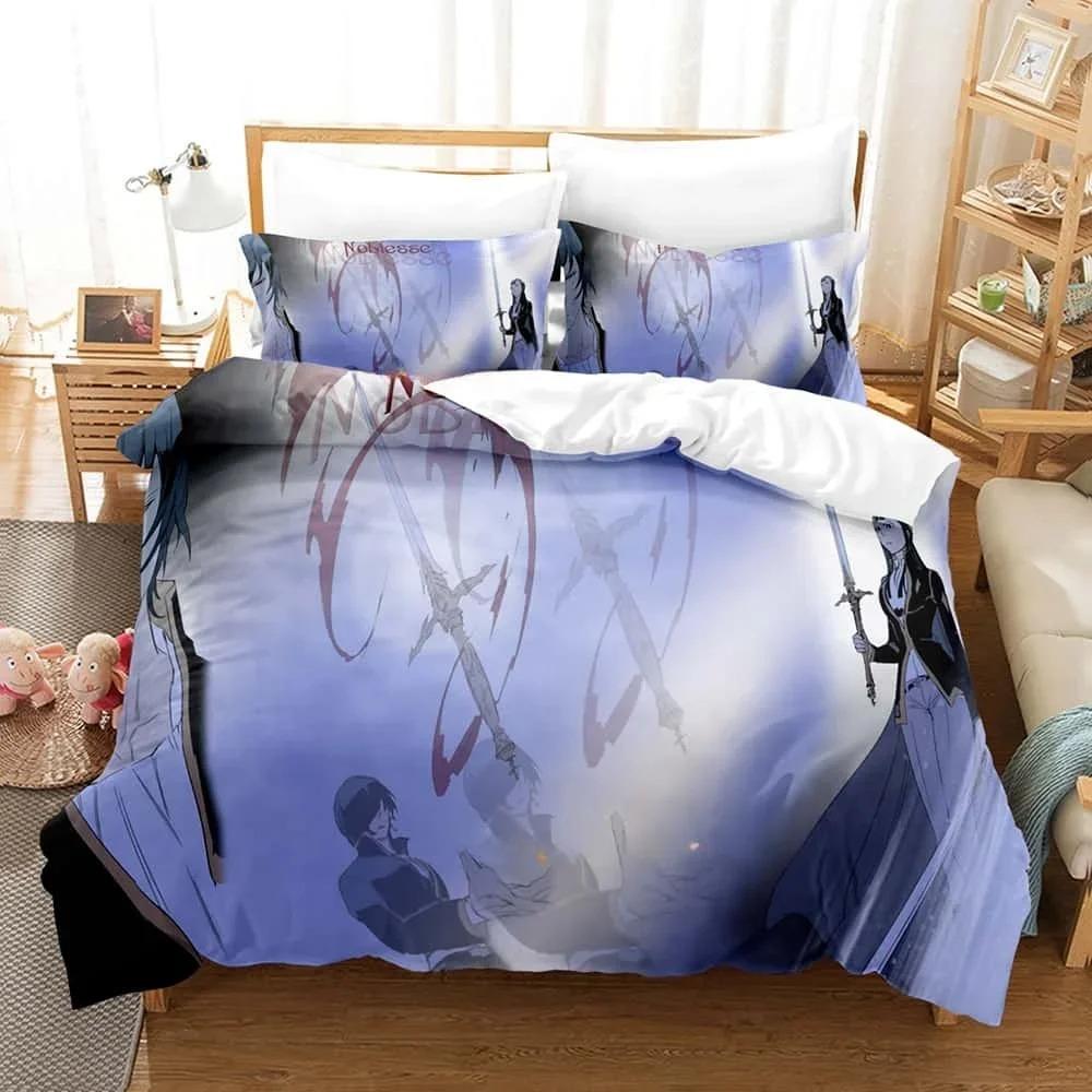 Новый комплект постельного белья Noblesse Односпальный Полуторный Двуспальный Евро-кровать King Size Комплект постельного белья для взрослых и детей Пододеяльник Комплекты Печатный Аниме Комплект постельного белья