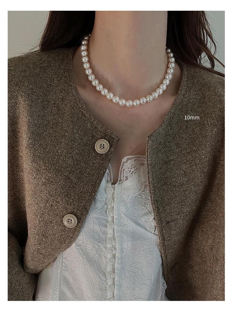 Нишевое жемчужное колье-чокер в корейском стиле: Искусственный жемчуг с сильным блеском для женщин