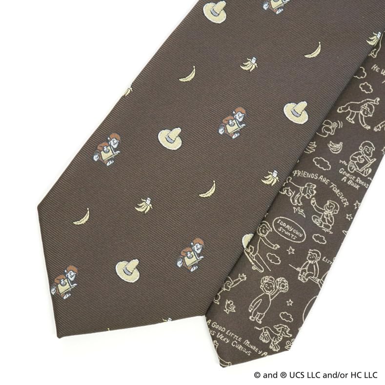 Curious George Tie UND49160 Brown, Party, Branded Tie, Character Gift