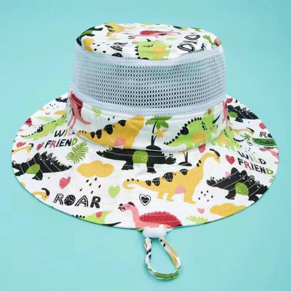 Дышащая летняя шляпа от солнца с принтом из мультфильмов, детская шляпа рыбака, новая шляпа от солнца