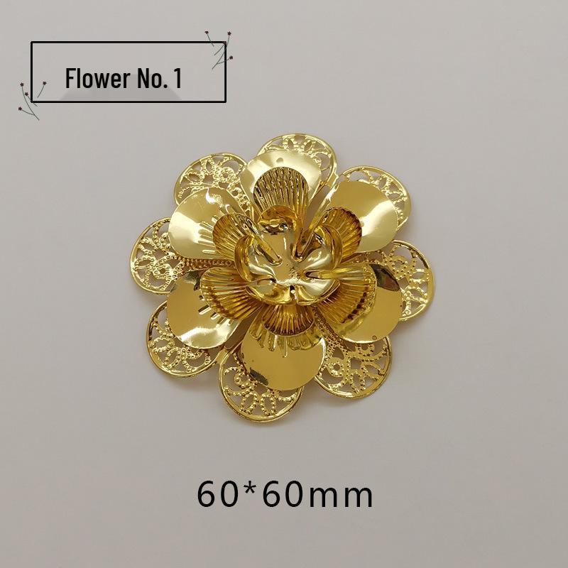 Luxury Gold Rhinestone Flower Pendant: DIY 3D Painting Frame