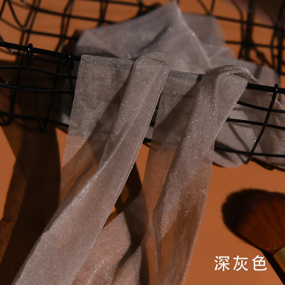 Summer Ultra-thin Shiny Pearlescent Stockings Micro-shiny Female Black Silk Invisible Legs Sexy First-line Plus Size Pantyhose