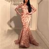 Весна новинка европейская и американская женская одежда сексуальное платье с пайетками лепесток узкое бедра банкетное вечернее платье
