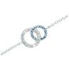 [Q1079] - Silver Bracelet 'Sissi' Blue White Silver Rhodium Plated (circles) - 15x10 Mm