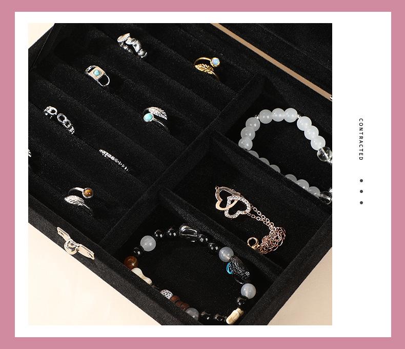 New High-End Jewelry Box with Buckle: Large Capacity Drawer for Necklace & Earrings