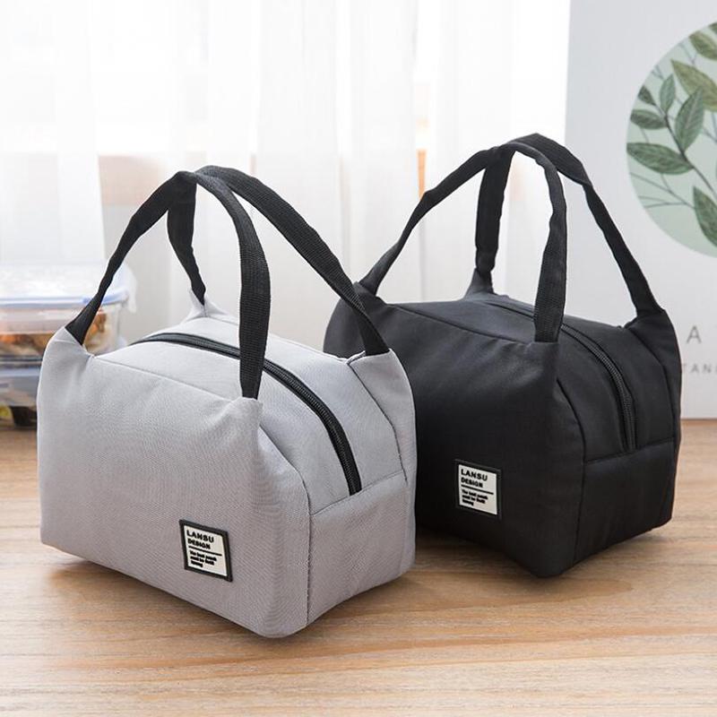 Portable Lunch Bag 2025 New Thermal Insulated Lunch Box Tote Cooler Bag Bento Pouch Lunch Container School Food Storage Bags