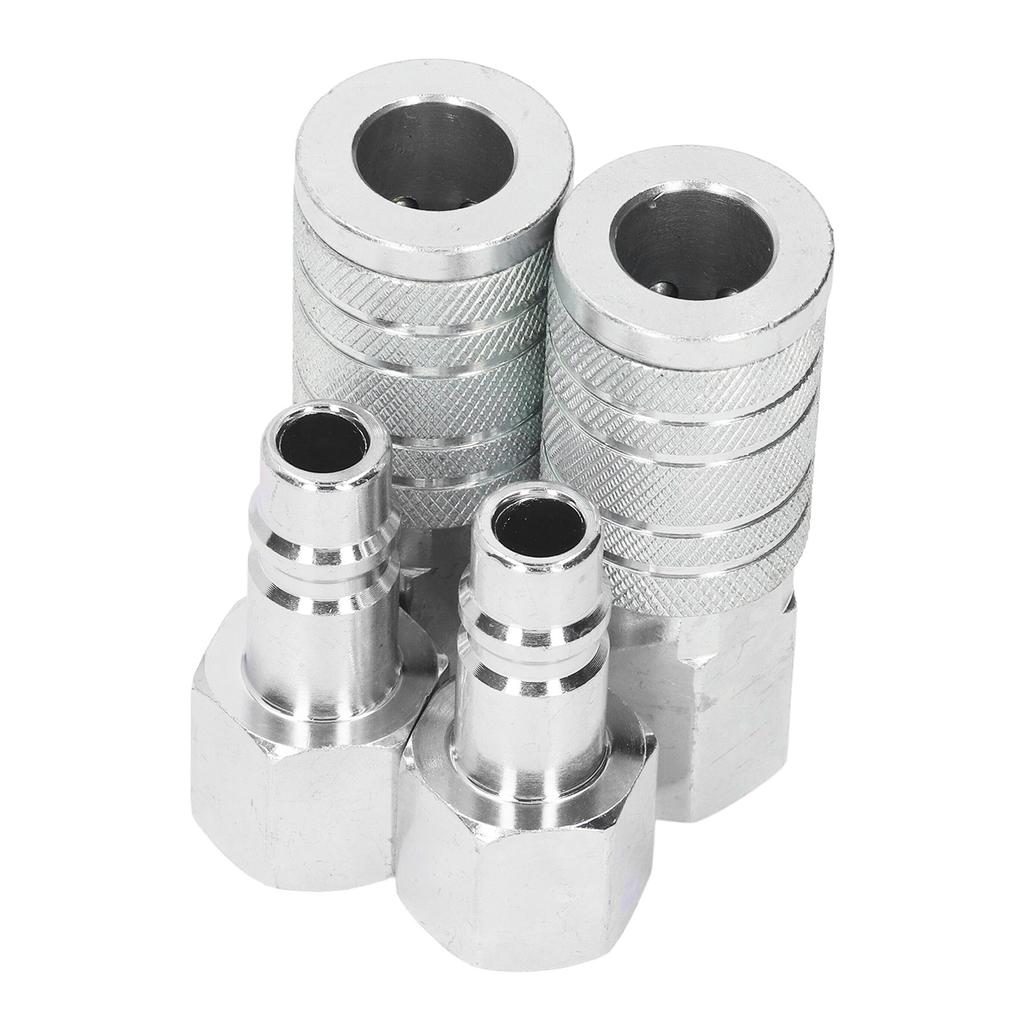 2 шт. Воздушный соединитель 2 шт. Штекеры 12 дюймов NPT Алюминиевый сплав 300 фунтов на кв. дюйм Фитинги для быстрого соединения воздушного шланга