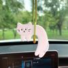 Милый кот, подвесное украшение для автомобиля с шнурком, легко устанавливается, ароматизатор, подвеска для зеркала заднего вида, подвеска для автомобильного зеркала