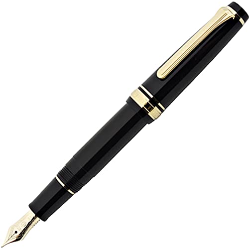 Sailor fountain pen Professional Gear Slim Mini Gold Black GT 14K Medium Fine Dual-use (MF)