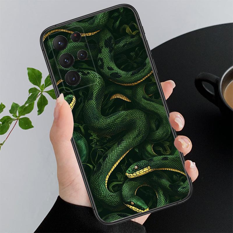 Чехол для телефона Funda с рисунком змеи для Samsung Galaxy S25 S24 S23 S22 S21 Ultra S24 S23 S22 S21 S25 Plus S24 S25 FE