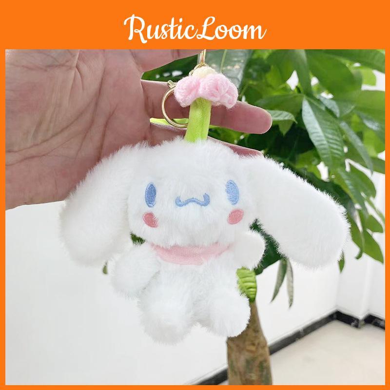 And Stylish Cute Cinnamon Dog Plush Keychain Soft Cuddly Hanging Toy Bags For