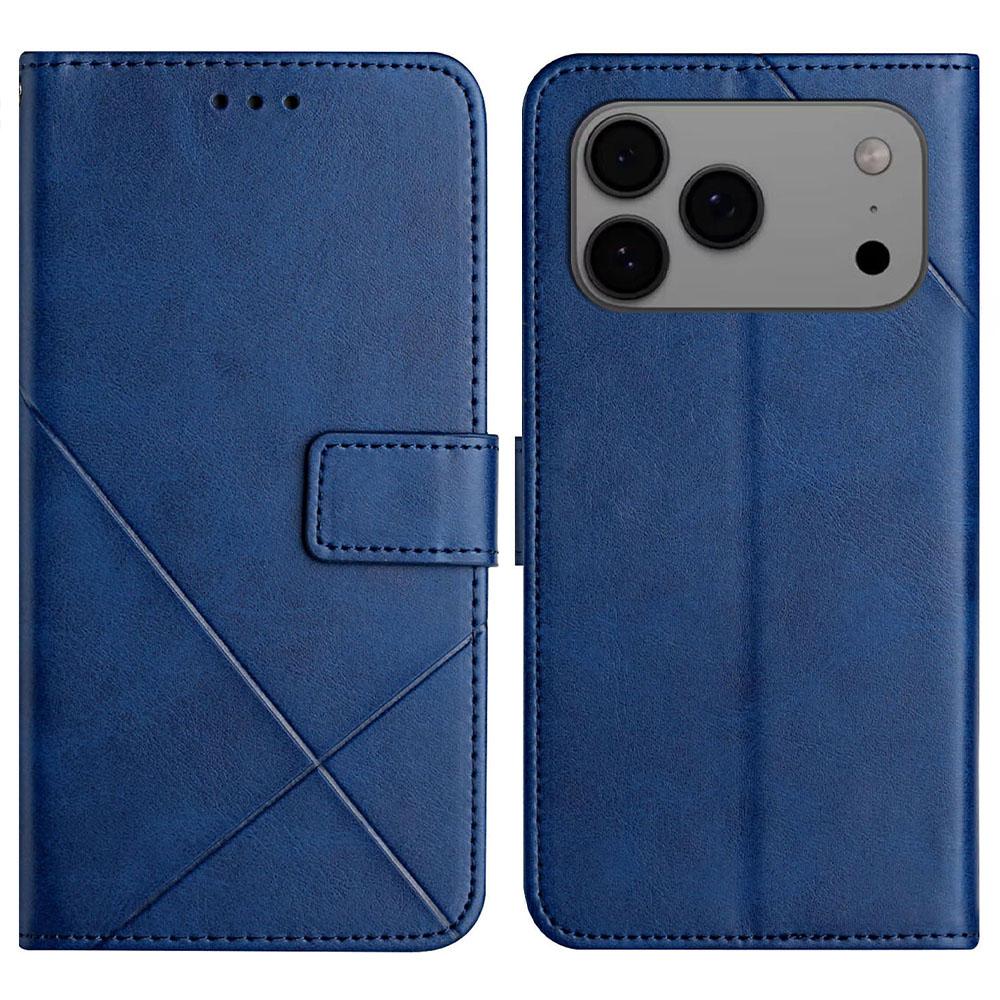 Чехол-кошелек со шнурком для iPhone 17 Pro Max, кожаный чехол для телефона с узором в виде линий