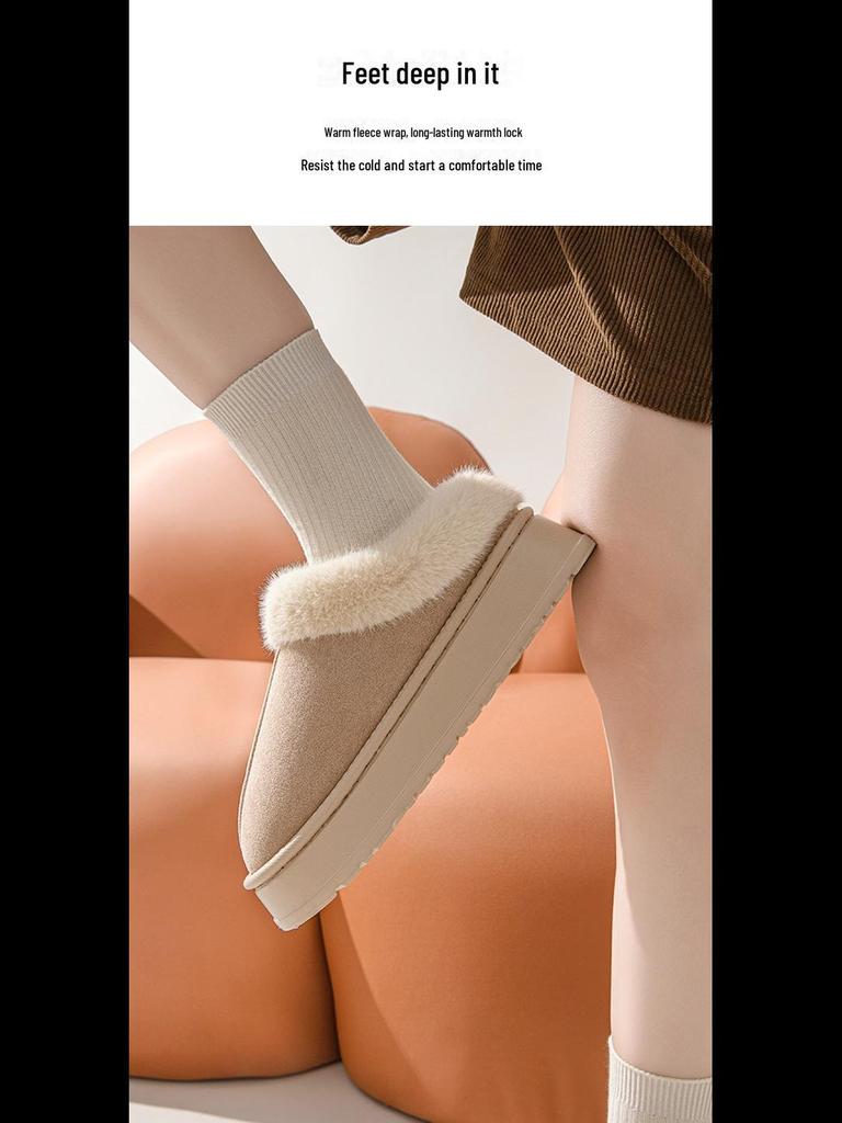 Зимние плюшевые тапочки Rogue Rabbit - нескользящие хлопковые тапочки с толстой подошвой для дома и улицы для женщин и мужчин