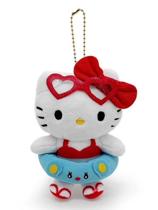 New Product In Stock Japanese Love Button Kt Cat Plush Toy Doll Pendant Cute Bow Girl'S Heart Plush Bag Pendant Surprise Gifts