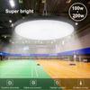Новейшие 100/150/200 Вт 220 В High Bay Lights UFO LED Теплые/белые огни Складские гаражные огни Суперяркое промышленное освещение Популярный