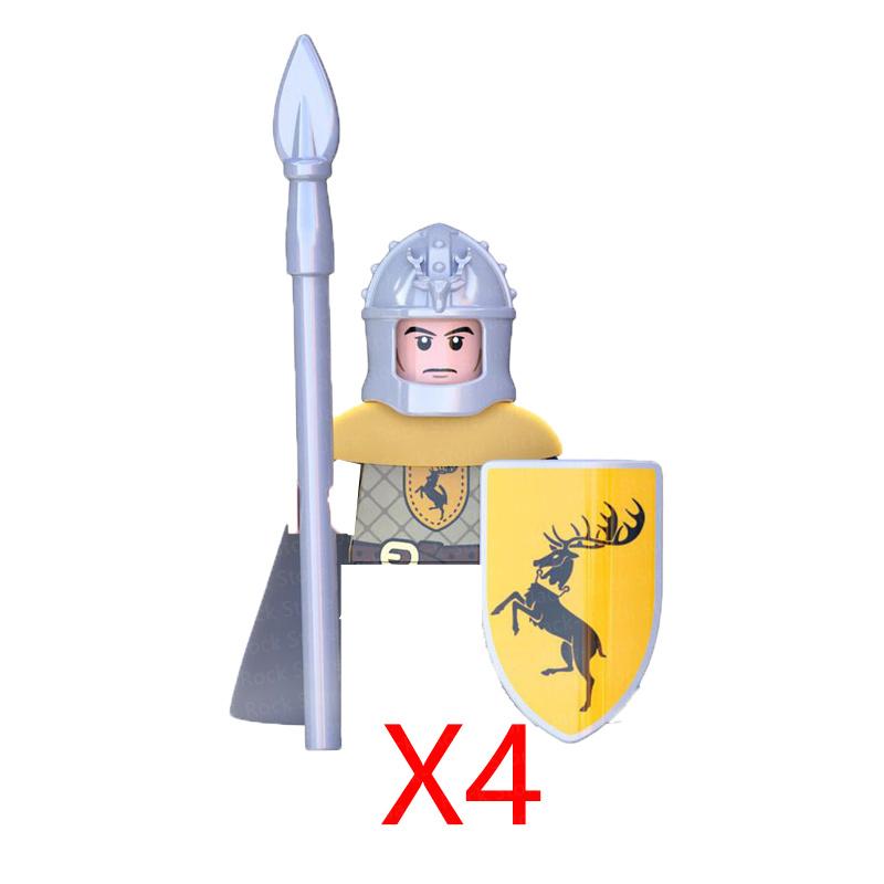 Военные Строительные Блоки Фигурки Солдат Подарки Игрушки Серия Кино Фантастика Средневековый Рыцарь Легион Оружие Щит Флаг MOC