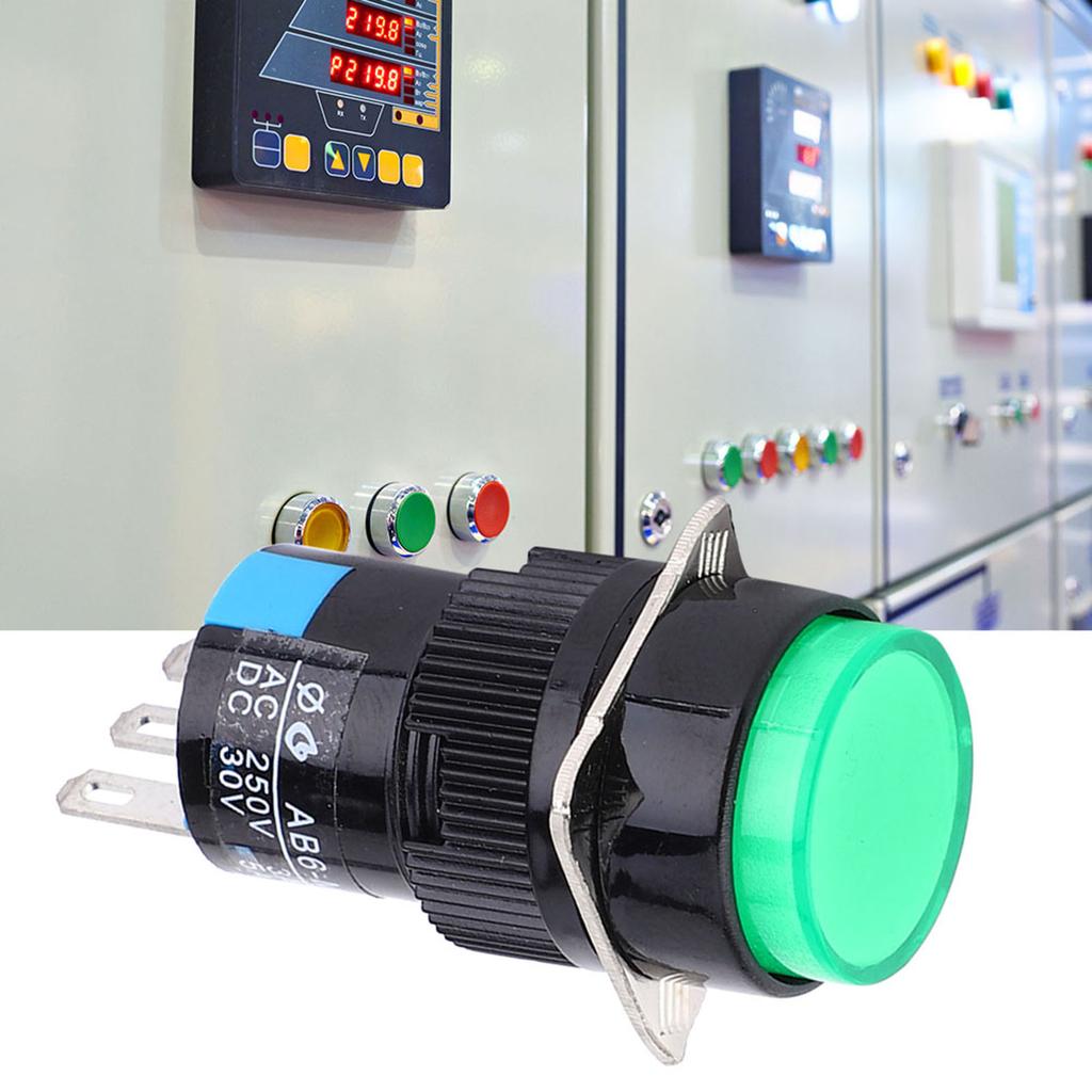 5 шт. Кнопочный переключатель мгновенного действия LA16?11AB6?M AC 250V 3A DC 30V 5A Кнопочный переключатель с круглой кнопкой